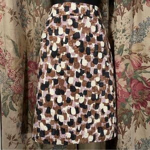 J CREW Spring 2010 Brown Black White Gray Skirt